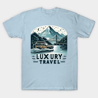 Suv Crossing A River, Luxury Travel T-Shirt